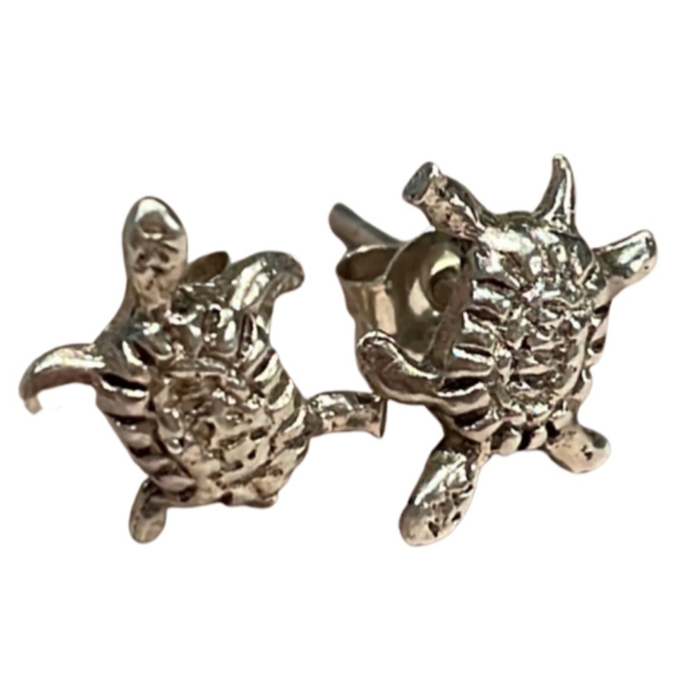Sterling Silver 925 Turtle Earrings